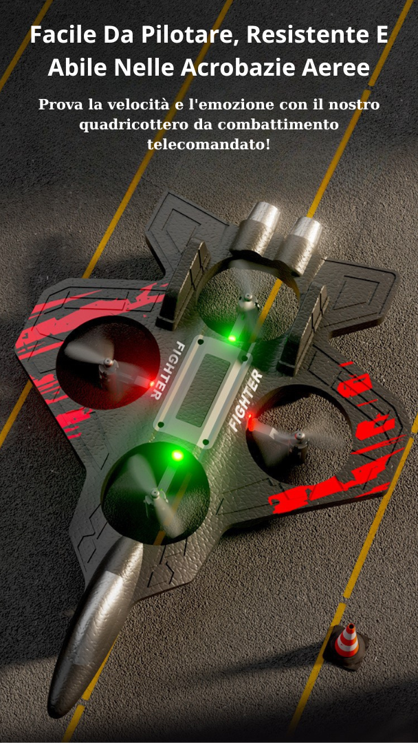 Aereo RC Multifunzione: Facile Da Pilotare, Altamente Resistente, Ultra Stabile E Dotato Di Luci LED