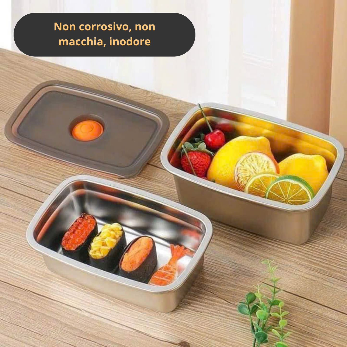 Contenitore Ermetico Sottovuoto 1000ml | Salva-Freschezza | Anti-Odore, Impilabile