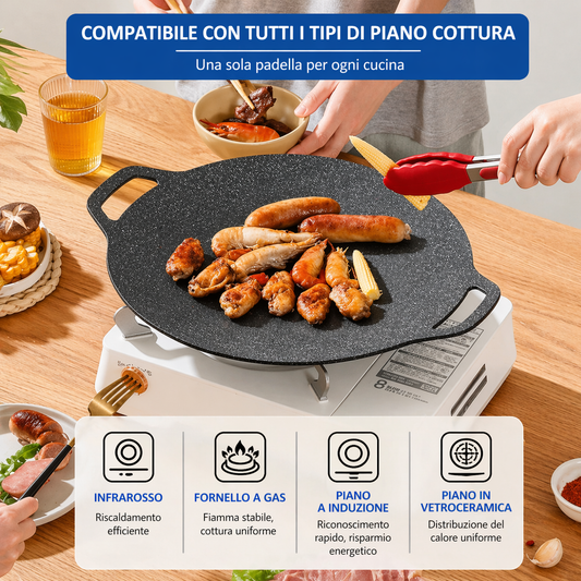 🔥 Padella antiaderente multiuso a 6 strati, utilizzabile anche su piani a induzione.