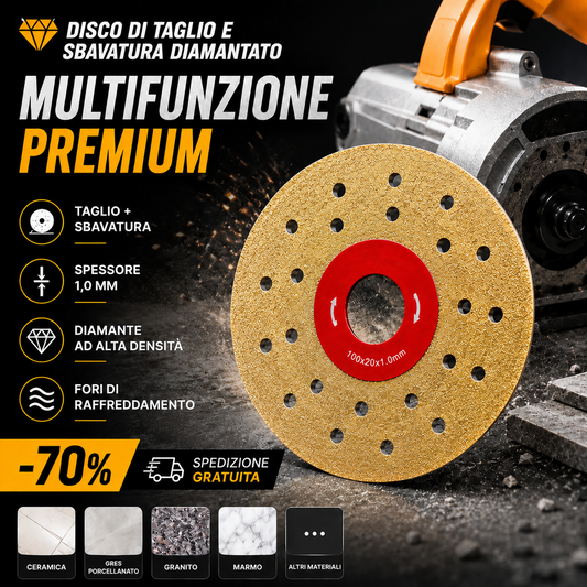 🔥 Disco Di Taglio E Sbavatura Diamantato Multifunzione Premium