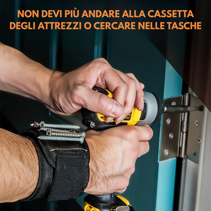 Bracciale magnetico porta viti e attrezzi