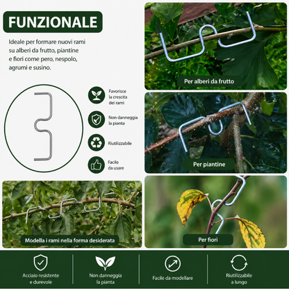 Set da 50 pezzi di strumenti per piegare i rami in stile Giapponese – la soluzione per favorire la fioritura e ottenere frutti più belli