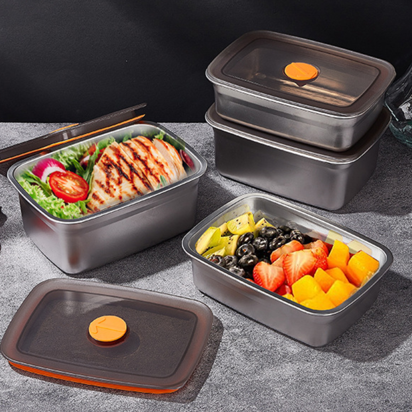 Contenitore Ermetico Sottovuoto 1000ml | Salva-Freschezza | Anti-Odore, Impilabile