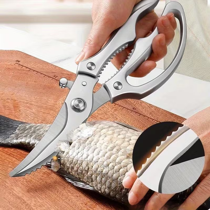 Forbici Professionali in Acciaio Inox - Ideali per Carne, Ossa, Pesce e molto altro