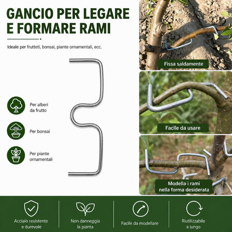 Set da 50 pezzi di strumenti per piegare i rami in stile Giapponese – la soluzione per favorire la fioritura e ottenere frutti più belli