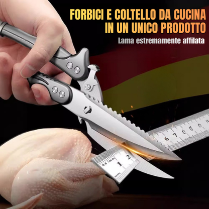 Forbici Smontabili Per Tagliare Ossa Di Pollo, Forbici Da Cucina Multifunzione In Acciaio Inossidabile, Affilate E Robuste (Colore Argento)