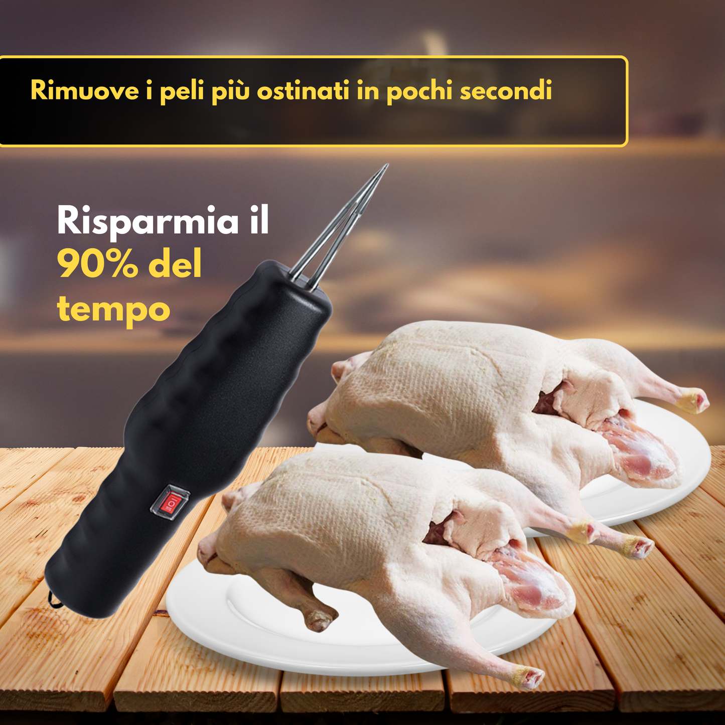 Spelatrice per pollame portatile – rimuove tutte le piume in pochi minuti