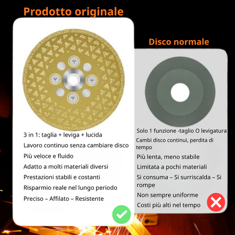Disco Diamantato 5 in 1 – Taglia e Leviga Tutti i Materiali