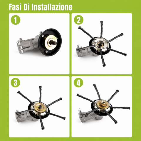 Spazzola Universale a 6 Fili in Acciaio Intrecciato - Forza Insuperabile, Pulisce Ogni Terreno