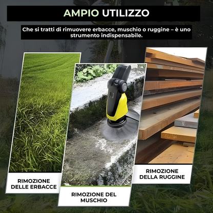 La testina del decespugliatore ha 6 bracci intrecciati in filo d’acciaio resistente.