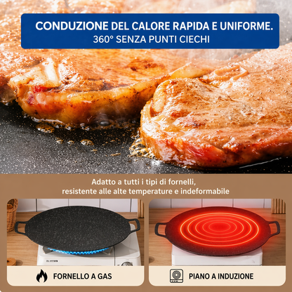 🔥 Padella antiaderente multiuso a 6 strati, utilizzabile anche su piani a induzione.