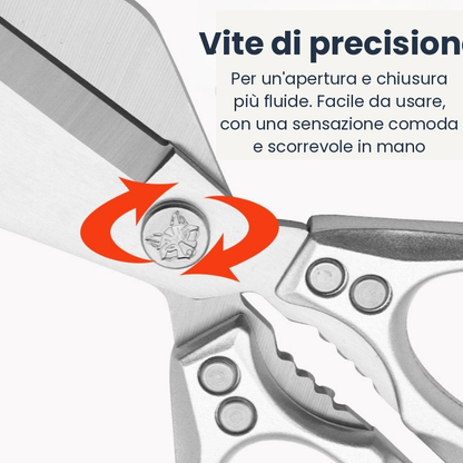 Forbici grandi con lama a forma di diamante, realizzate in acciaio inox massiccio importato dalla Germania