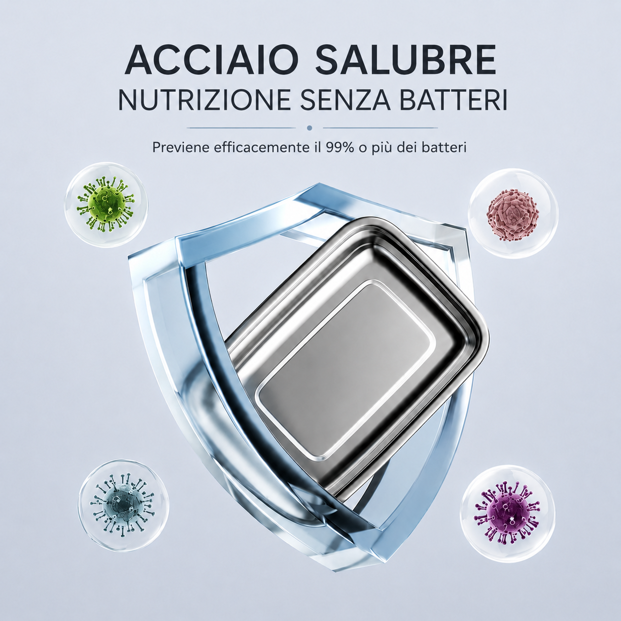 Contenitore in acciaio inox 316 sottovuoto – Freschezza duratura, antibatterico e sicuro