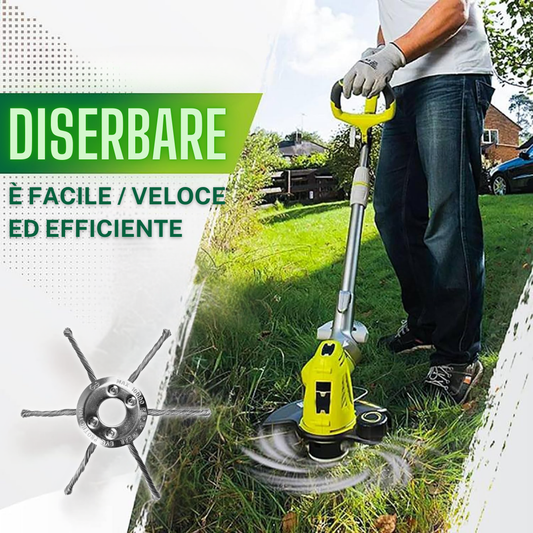 Testina Di Decespugliatore In Acciaio A 6 Fili – Potenza E Precisione In Ogni Taglio (Include Kit di Adattatori)