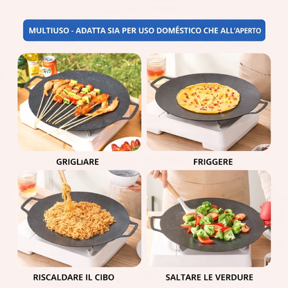 Padella antiaderente multiuso a 6 strati, compatibile con piani a induzione.