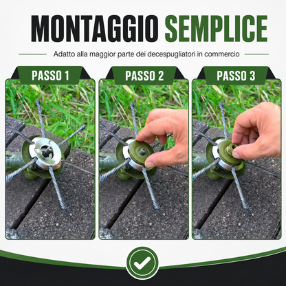 Testina tagliaerba in acciaio al carbonio – potente, resistente, universale