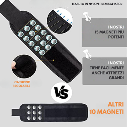 Bracciale magnetico porta viti e attrezzi