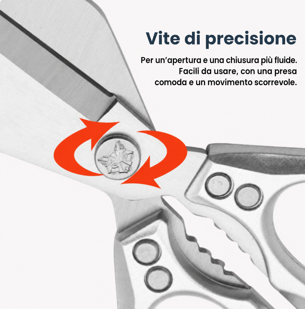 Cesoie da cucina tagliaossa con lama a diamante, in acciaio inox tedesco di alta qualità