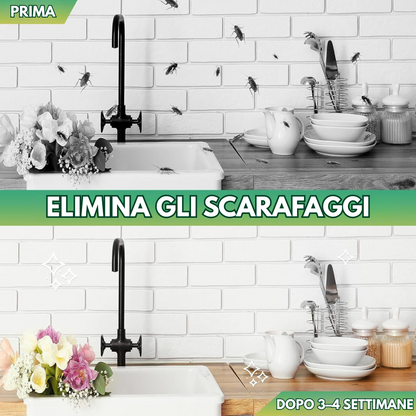 Set Di Esche Biologiche Per Scarafaggi – Azione Rapida, Senza Odore, Non Tossico, Sicuro Per Bambini E Animali Domestici