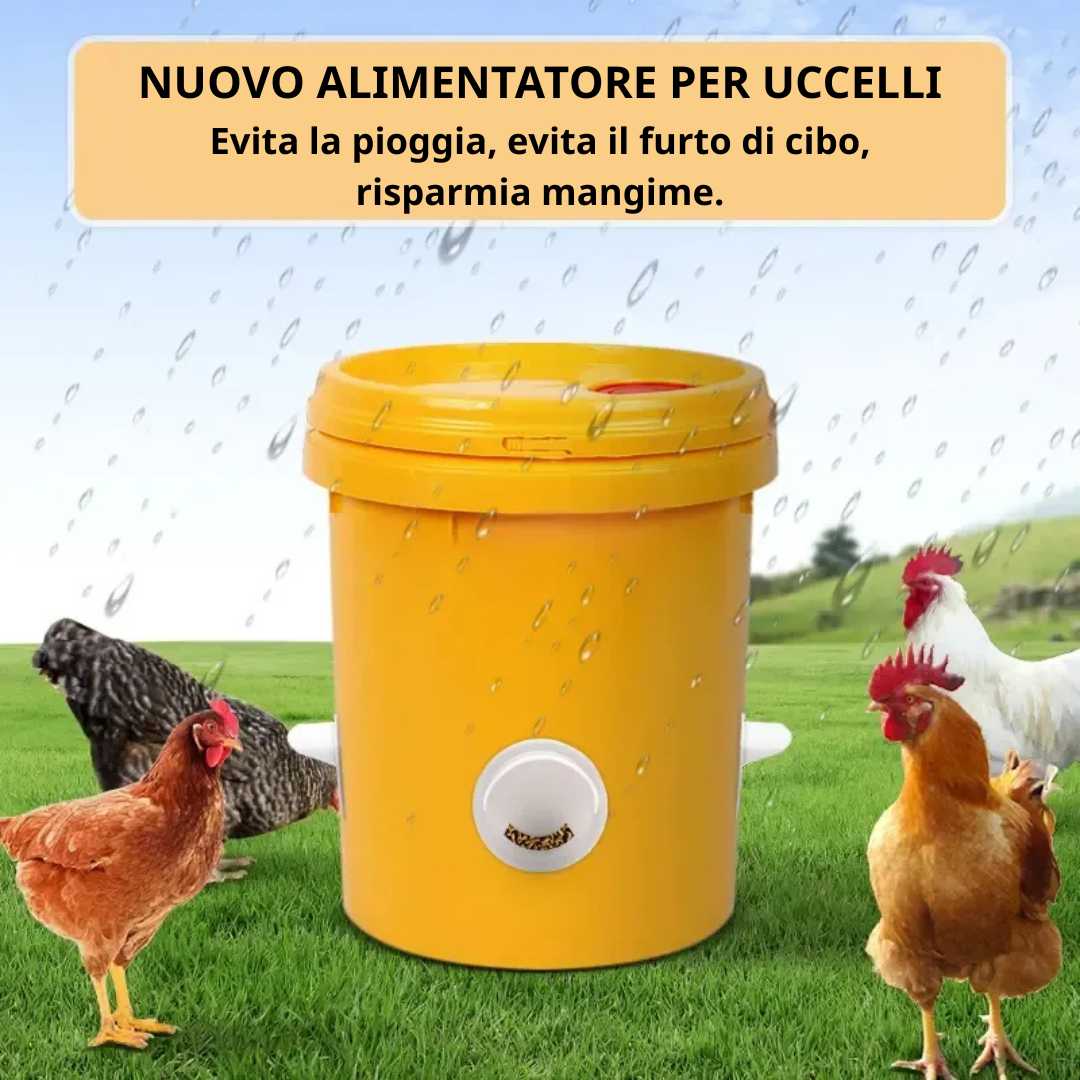 Mangiatoia Automatica Per Polli E Anatre Per Tutti I Tipi Di Secchi – Include Punta Da Trapano E Sega A Tazza
