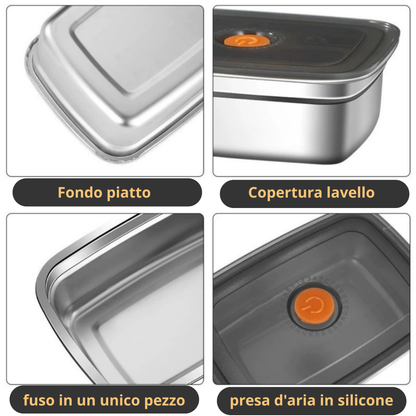 Contenitore Ermetico Sottovuoto 1000ml | Salva-Freschezza | Anti-Odore, Impilabile