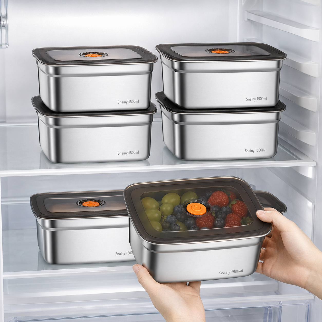 Contenitore Sottovuoto in Acciaio Inox 316 – 1000 ml