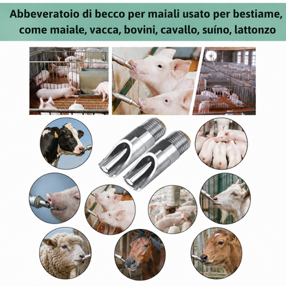 Abbeveratoio Automatico in Acciaio Inox 304 – Per Maiali, Bovini, Capre, Pecore, Cavalli e Altri Animali da Allevamento