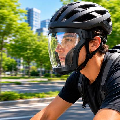 Maschera con visiera per la protezione completa di viso e occhi