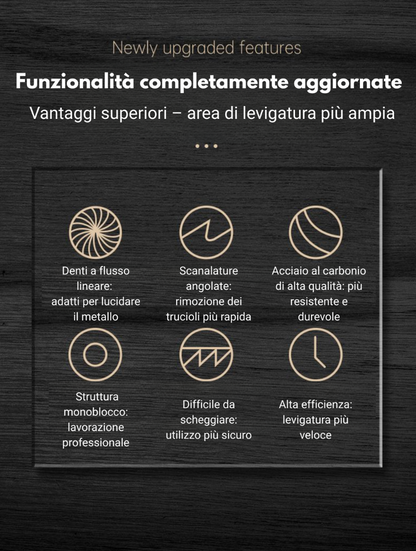 DISCO ABRASIVO SUPERFICIE INCLINATA – PIÙ RESISTENTE, PIÙ AFFILATO, LEVIGATURA 3 VOLTE PIÙ RAPIDA