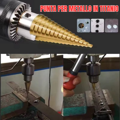 TitanDrill™ – Set di Punte a Gradini in Titanio