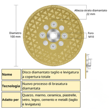 Disco Diamantato 5 in 1 – Taglia e Leviga Tutti i Materiali