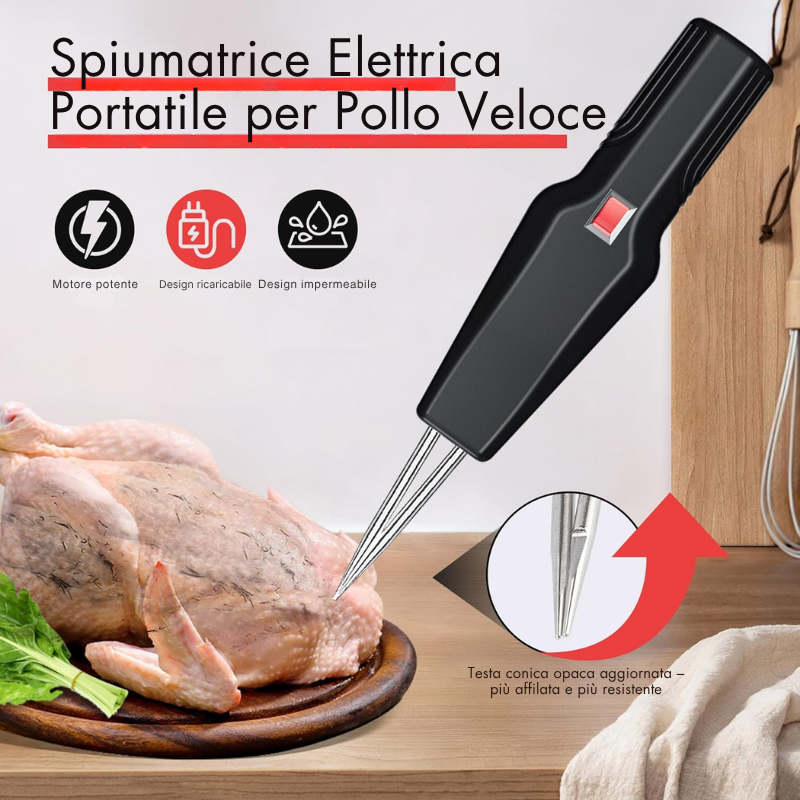 Spiumatrice Elettrica Portatile 220V – Rimuove le Piumette in Pochi Secondi