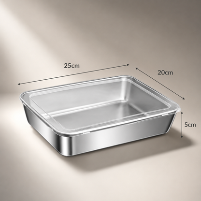 Contenitore ermetico in acciaio inox 304: cibo fresco più a lungo, sicuro e senza odori.