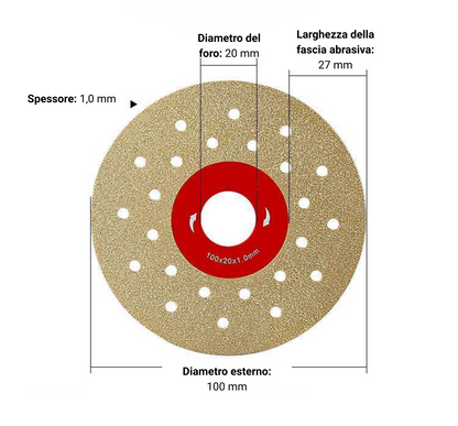🔥 DISCO DI TAGLIO E SBAVATURA DIAMANTATO MULTIFUNZIONE PREMIUM