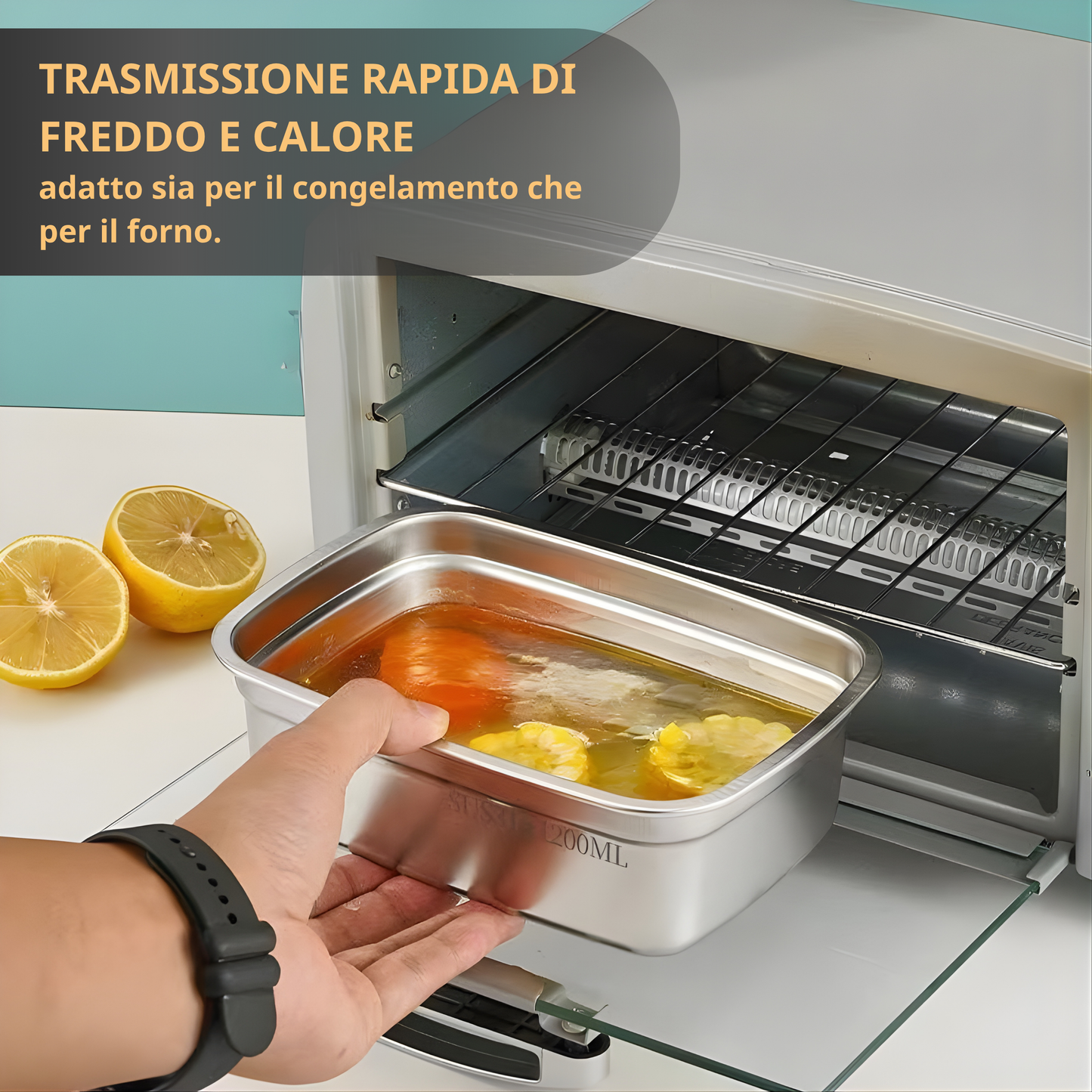 Contenitore Ermetico Sottovuoto 1000ml | Salva-Freschezza | Anti-Odore, Impilabile