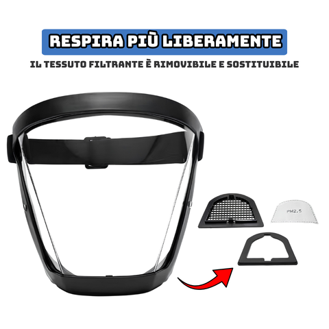 Scudo Facciale Integrale Multiuso - La protezione totale per il tuo viso dal design ultraleggero