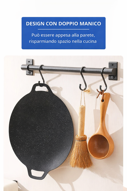 Padella antiaderente multiuso a 6 strati, compatibile con piani a induzione.
