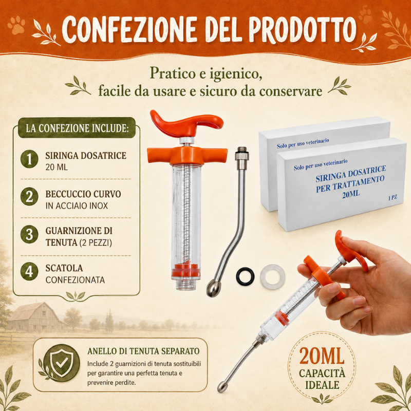 Set di siringhe veterinarie da 20ml – per una cura più facile degli animali