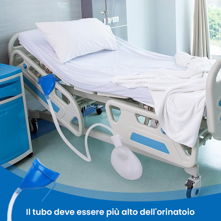 Orinatoio medico di grande capacità con tubo lungo per anziani, pazienti allettati, automobilisti