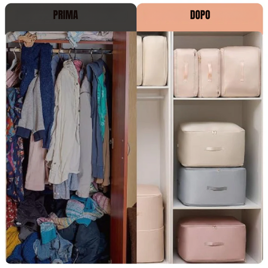 Borse Organizer a Compressione Automatica per Piumoni, Vestiti, Coperte, Impermeabili e Antiumidità (54x42x30cm)