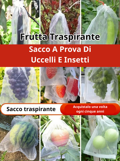 Sacchetti In Rete Traspiranti Riutilizzabili Per Proteggere Frutta E Verdura – Proteggono Da Insetti, Mosche Della Frutta E Uccelli