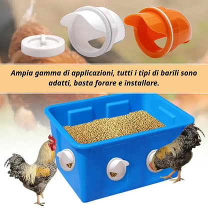 Mangiatoia Automatica Per Polli E Anatre Per Tutti I Tipi Di Secchi – Include Punta Da Trapano E Sega A Tazza