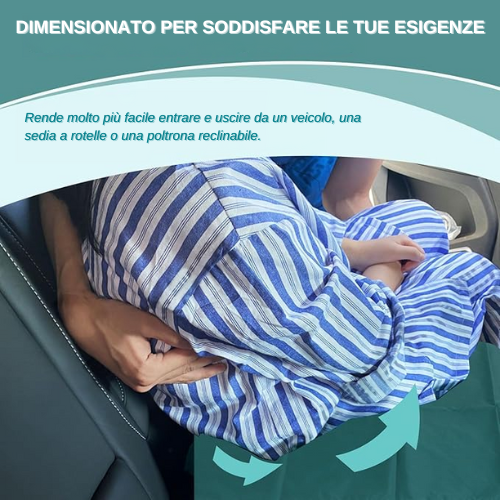 Telo scorrevole tubolare utilizzato per il trasferimento dei pazienti in ospedale e per la cura a domicilio per anziani e disabili.