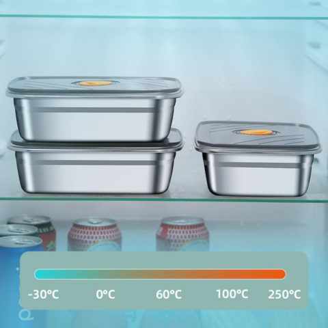 Grande contenitore ermetico per alimenti in acciaio inox antibatterico – 1500 ml (19 x 14 x 8 cm)