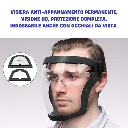 Visiera Protettiva Anti-Polvere, Anti-Nebbia e Anti-Schegge