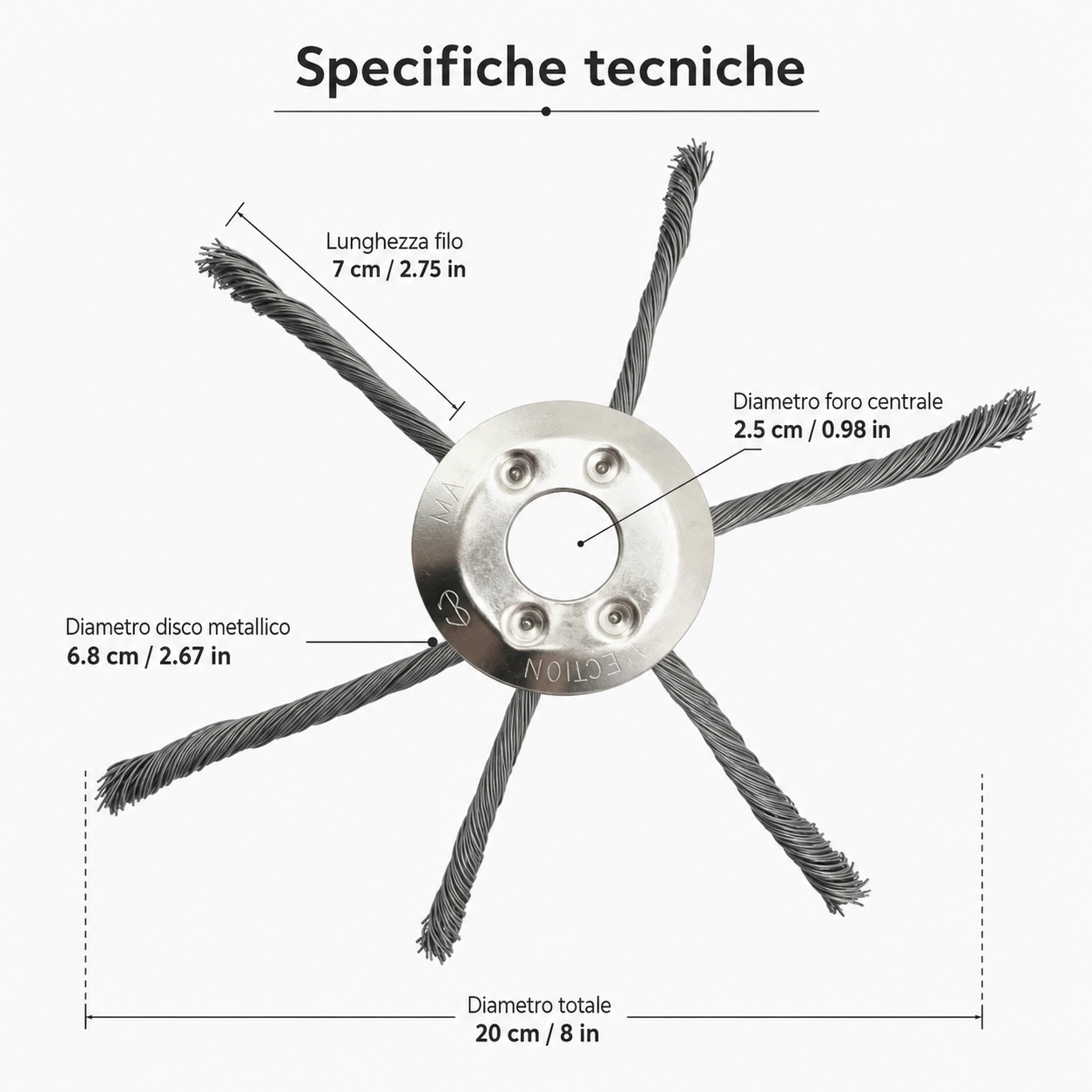 Testina tagliaerba in acciaio al carbonio – potente, resistente, universale