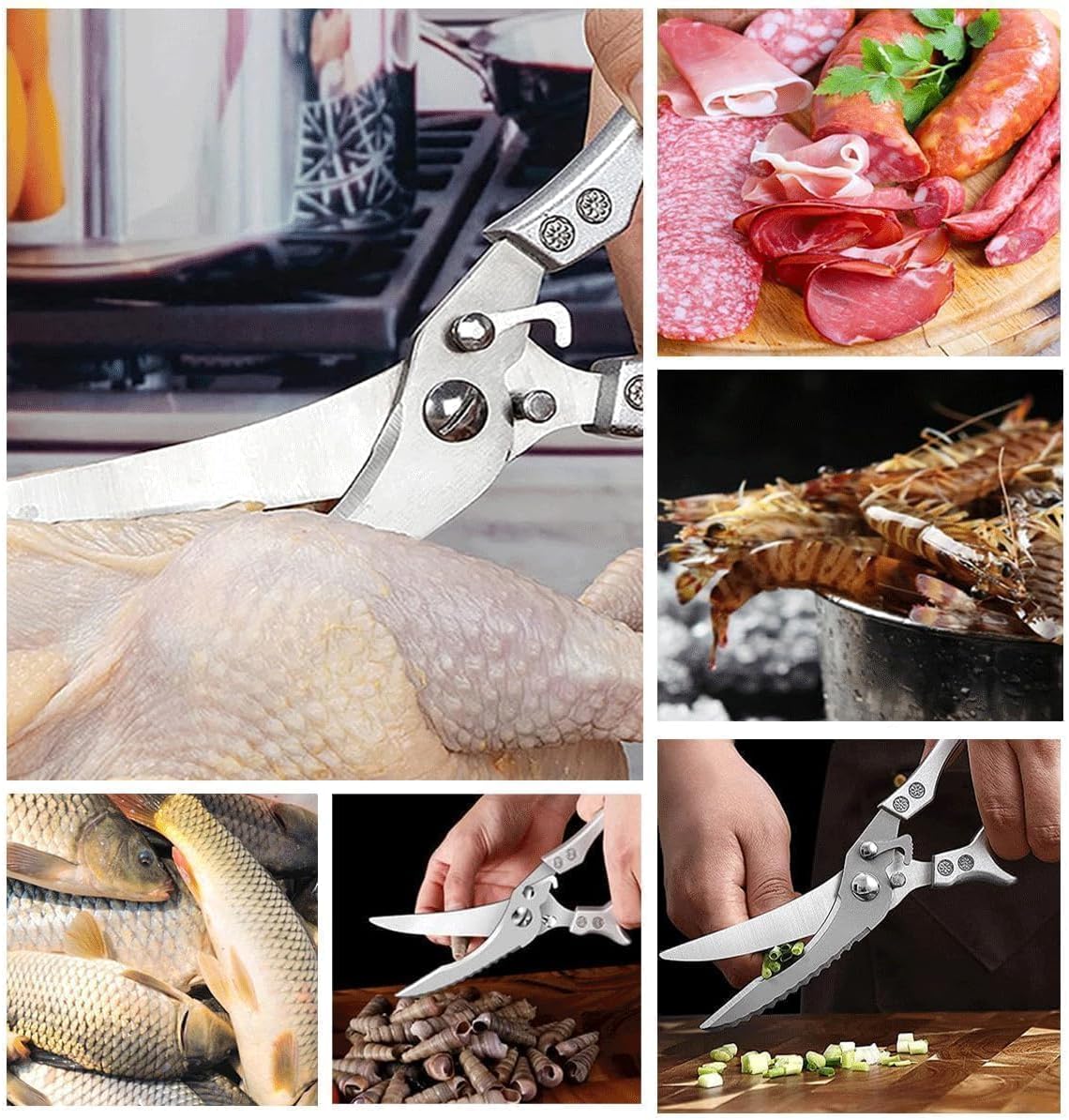 Forbici da cucina per ossa in acciaio inox ad alto contenuto di carbonio