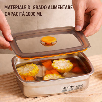 Contenitore in acciaio inox 316 sottovuoto – Freschezza duratura, antibatterico e sicuro