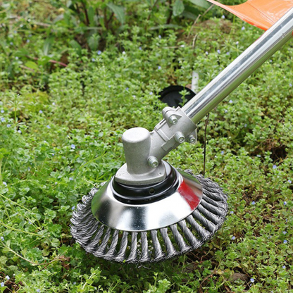 Lama da taglio per erba in filo d’acciaio super resistente a 360° (incluso kit di adattatori)