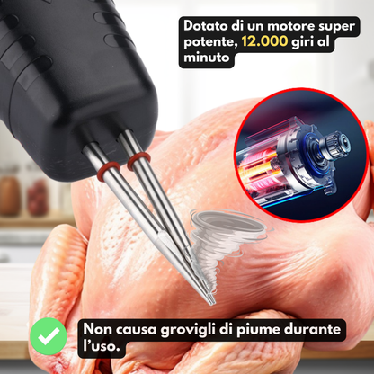 Spelatrice per pollame portatile – rimuove tutte le piume in pochi minuti